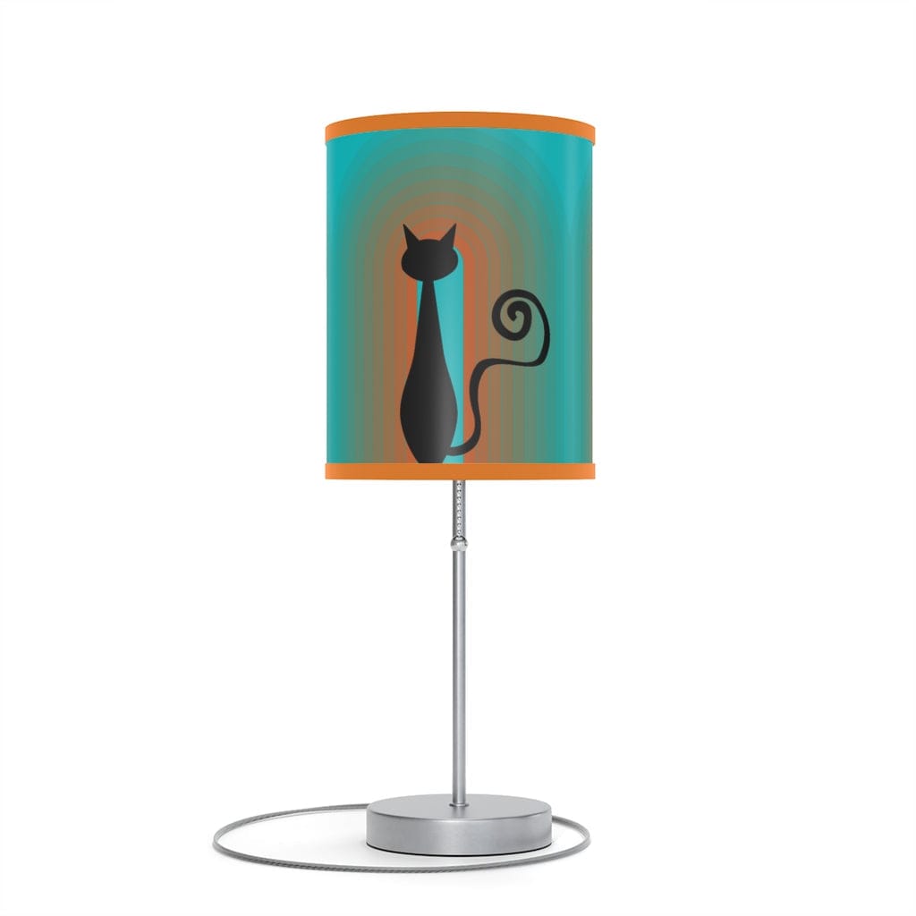 Atomic Cat, Mid Mod, Groovy, Rainbow, Aqua Blue, Orange, 70&