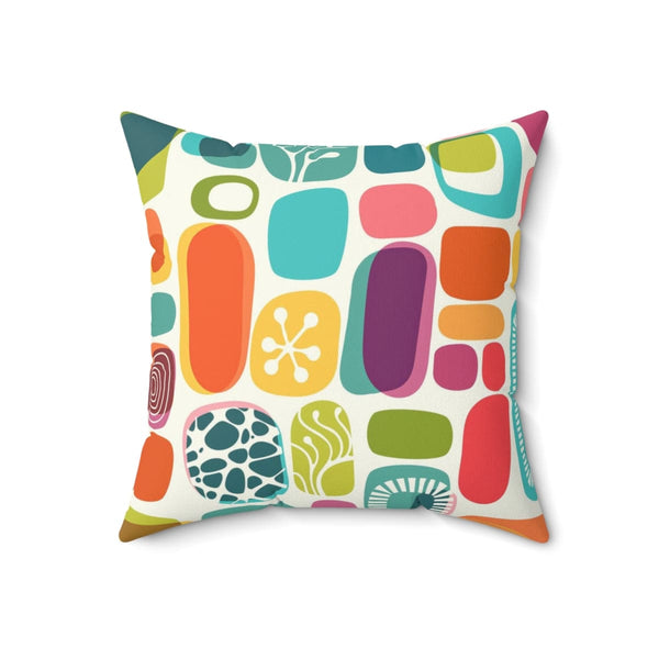 Retro Boho Geometric Mid Mod Pillow And Insert