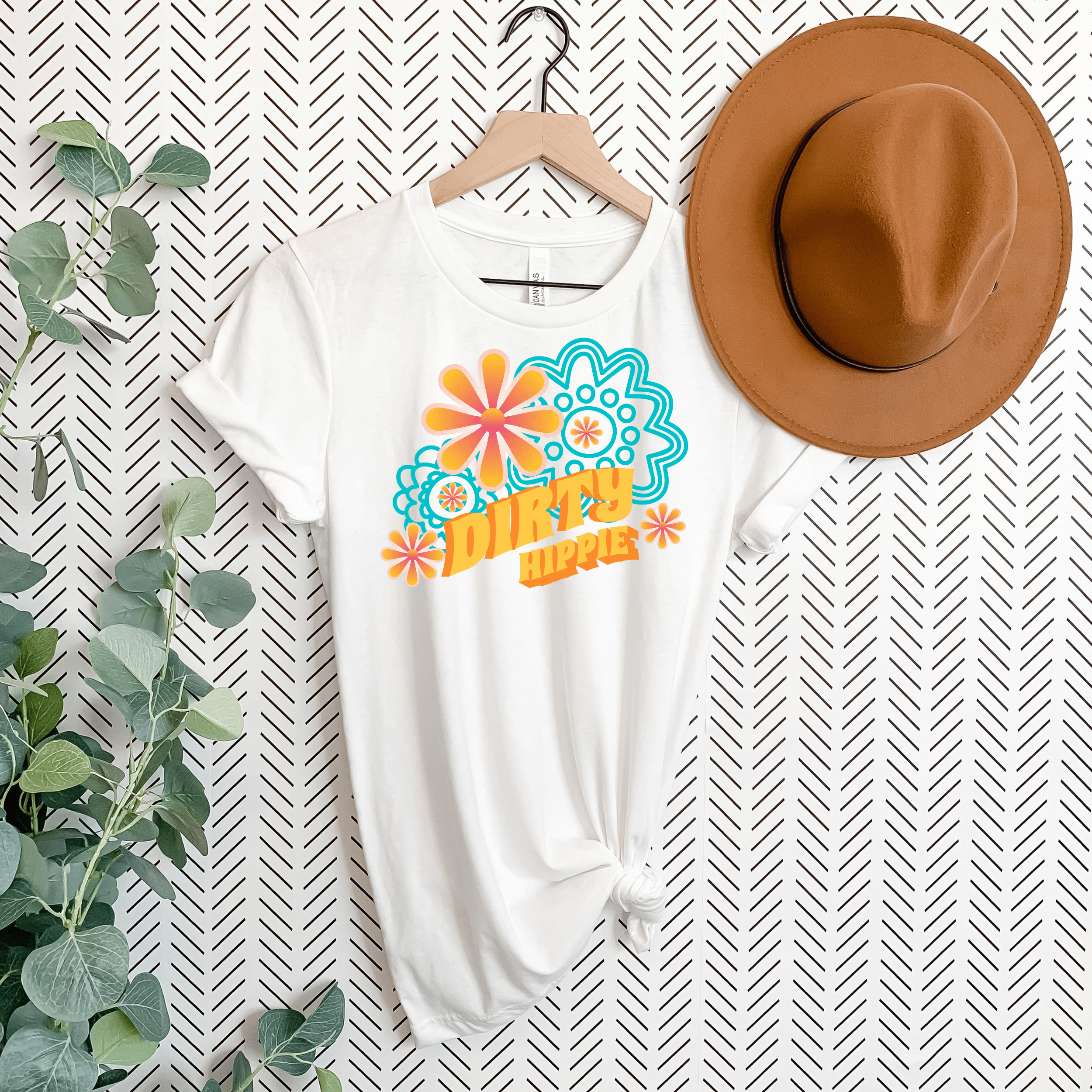 Retro, Dirty Hippie Chick, Hipster, Boho Flower Power, 70&
