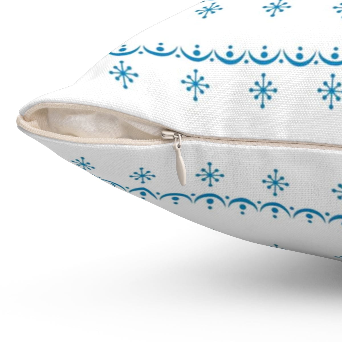 Retro Garland Snowflake, Mid Mod Blue, White, Mid Mod Pyrex Lover Collector Pillow And Insert Home Decor