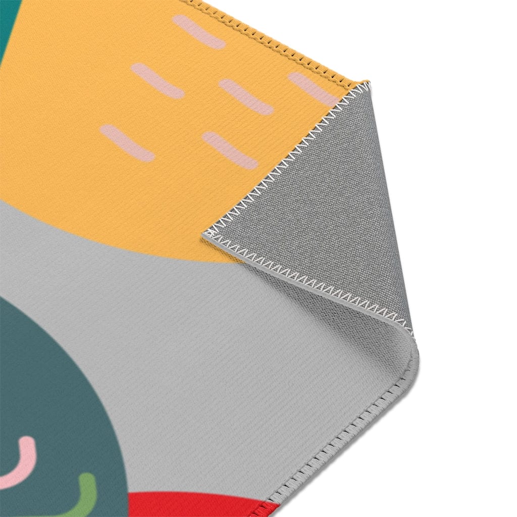 Retro Rug Boho Mid Century Modern Geometric Teal, Pink, Yellow, Green,  Living Room, Bedroom, Entry Area Rugs Home Decor