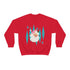 Pink Vintage Santa, Atomic Diamonds, Mid Century Modern Christmas, Sweatshirt Sweatshirt S / Red