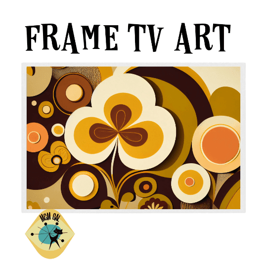 Samsung Frame TV Mid Century Modern Wall Art