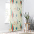 Mid Century Modern, Atomic Starburst, Franciscan Patter,  Diamonds, Creamy Beige, Teal Blue, Mustard Yellow, Aqua, Burnt Orange, Mid Mod MCM Sheer Window Curtain Home Decor Sheer / White / 50" × 84"