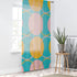 Mid Century Modern Retro Turquoise Blue, Mustard Yellow, Pink Geometric Atomic Age 50&