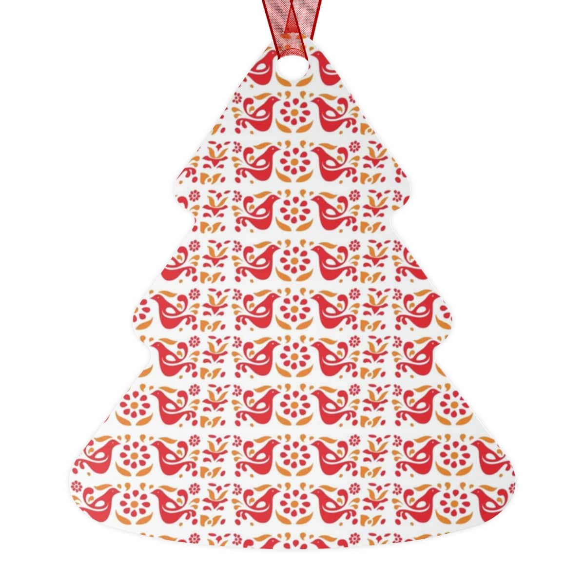 Folk Art Scandi, Friendship Retro Metal Ornaments Home Decor Tree / One Size