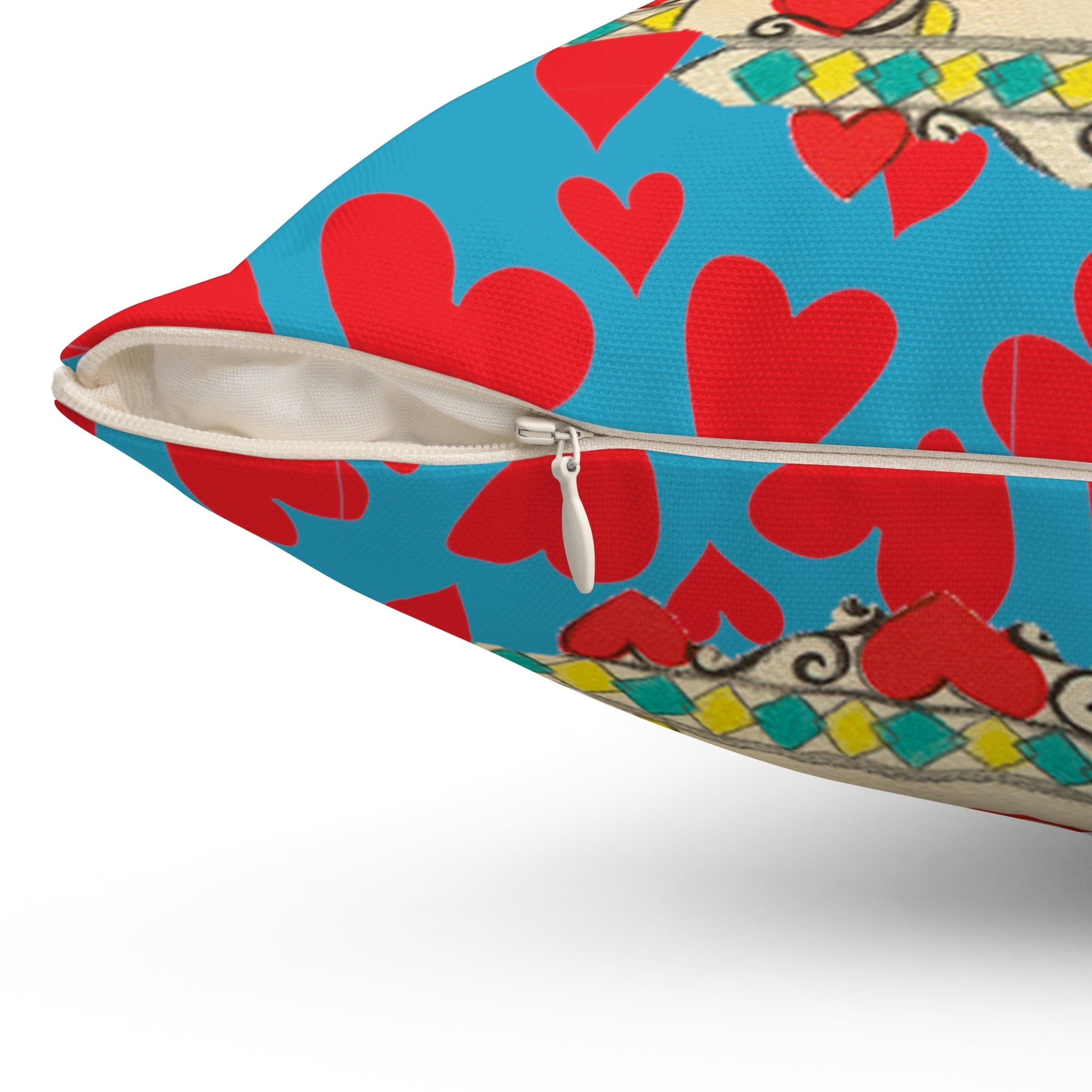 Vintage Valentine, Cuckoo Clock, Birdie, Kitschy Retro Valentine Mod Pillow And Insert Home Decor