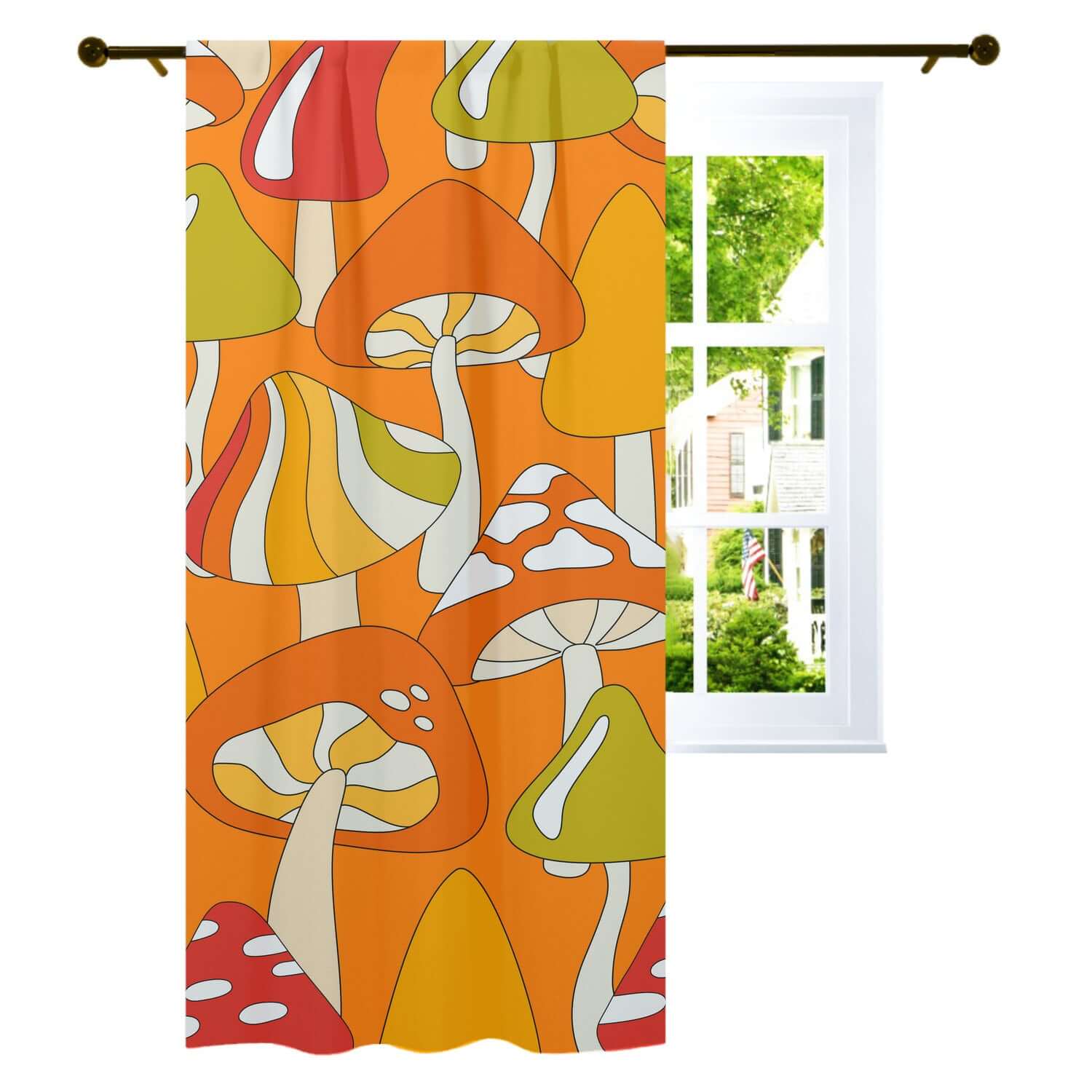 Mushroom Shower Curtain - RED