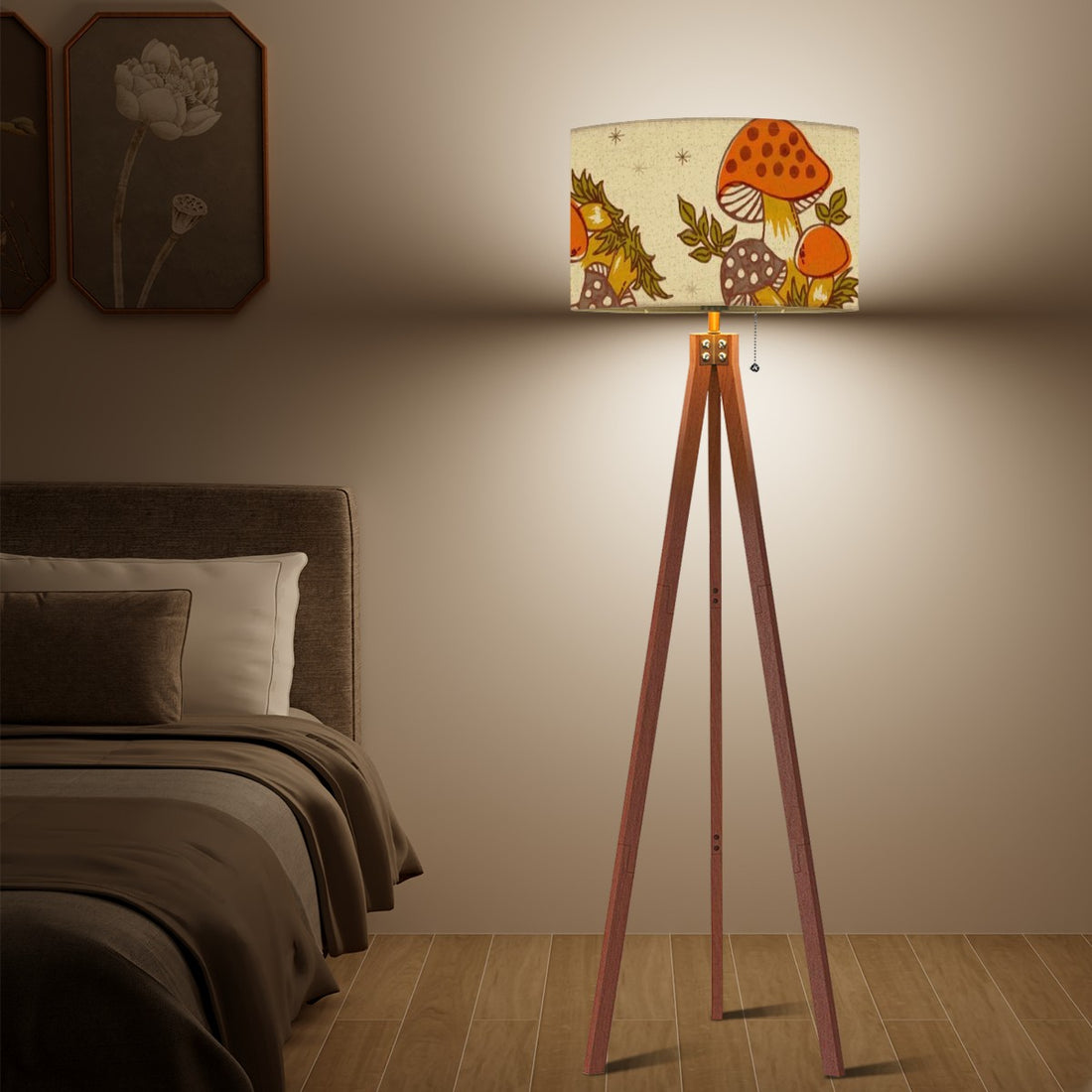 1970s Merry Mushroom Tripod Floor Lamp - Mid Century Modern Gal