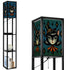 Vintage Halloween Black Cat Sexy Sexton Mid Century Modern Blue Lampshade for Floor Lamp with Shelves - Lampshade Only - Mid Century Modern Gal