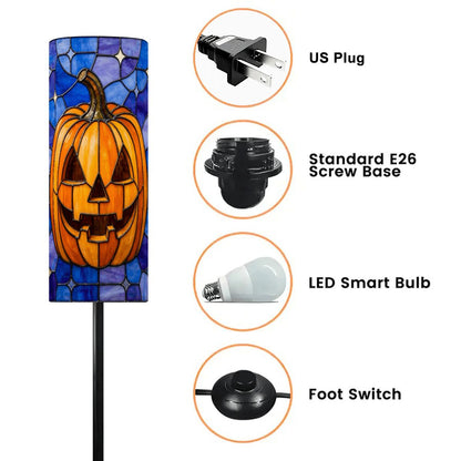 Halloween Stained Glass Style Jack-o&