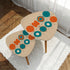 Mid Century Modern Minimalist Geometric Orange Teal Mid Mod Nesting Tables - Mid Century Modern Gal