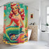 Whimsical Mermaid, Kitschy 50s Colorful Fun MCM Shower Curtain - Mid Century Modern Gal