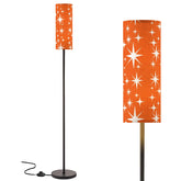 Atomic Sinatra Orange Starburst Mid Century Modern Floor Lamp - Mid Century Modern Gal