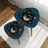 Vintage Halloween Black Cat Sexy Sexton Mid Century Modern Blue Nesting Tables - Mid Century Modern Gal