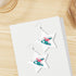 Kitschy Mid Mod Flamingo White Vegan Leather Star Earrings - Mid Century Modern Gal