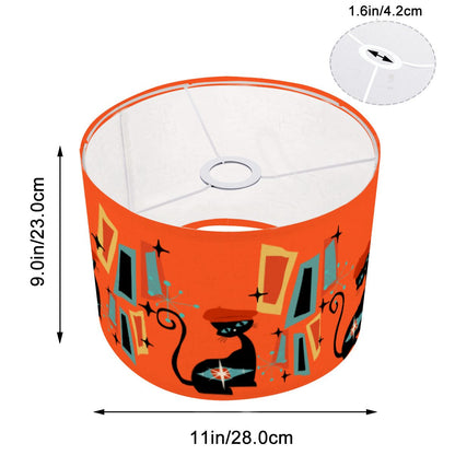 Mid Century Modern Atomic Cat , Orange Geometric Starburst Sputnik Designed Retro Lamp SHADE ONLY - For Arc Floor Lamps Only - Mid Century Modern Gal