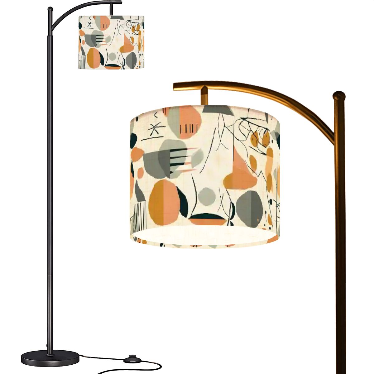 Modern Danish Scandinavian Abstract Designed Mid Century Modern Arc Floor Lamp - Mid Century Modern Gal