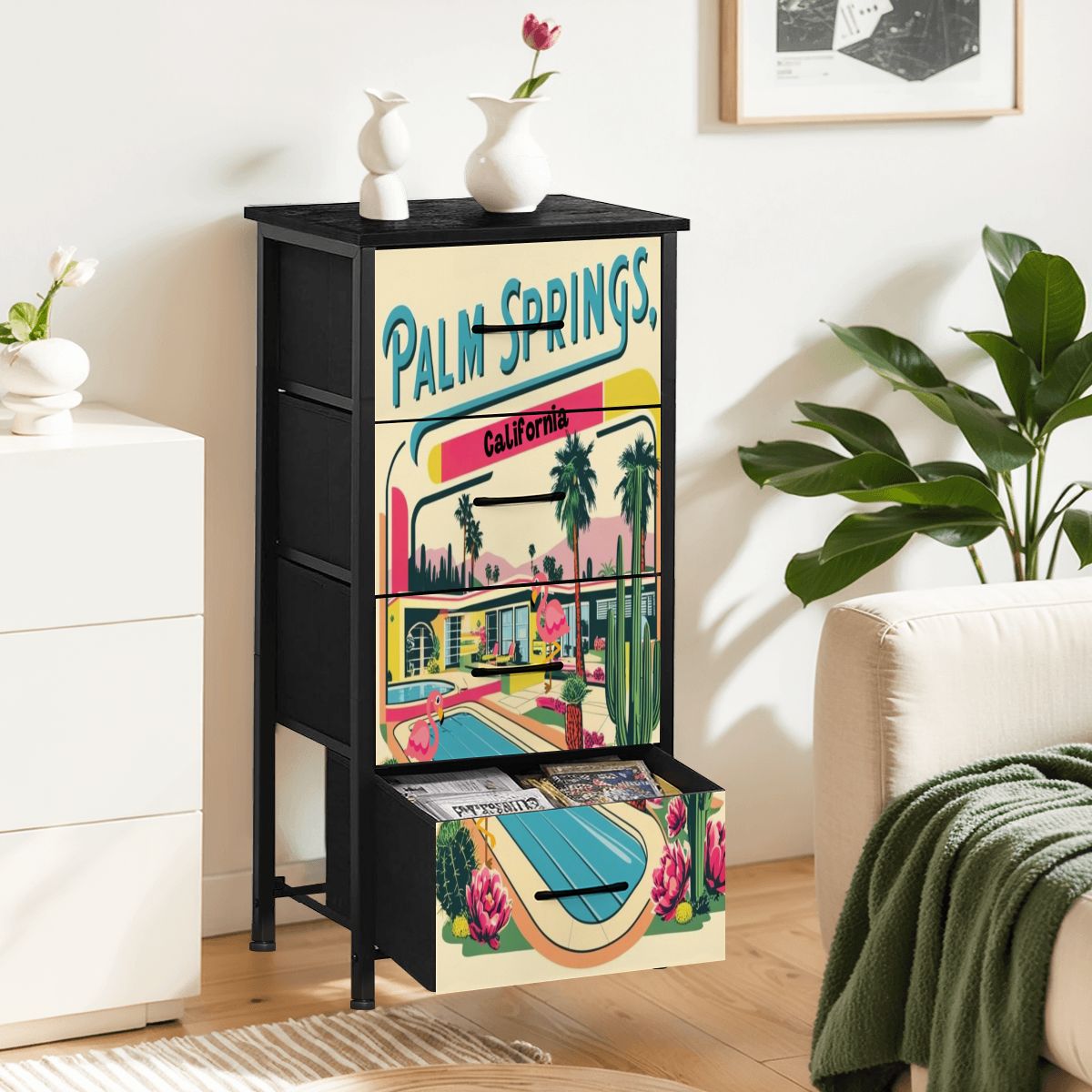 Mid Century Modern Palm Springs California Mid Mod 4-Drawer Dresser - Mid Century Modern Gal