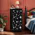 Atomic Starburst Black White Mid Century Modern 4-Drawer Dresser - Mid Century Modern Gal