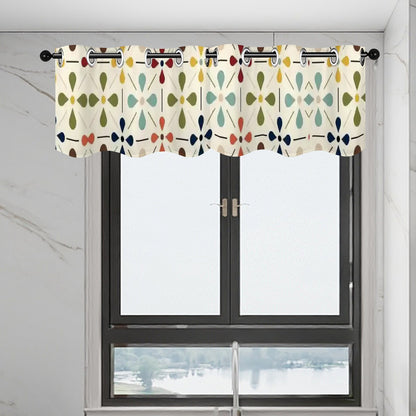 Scandinavian Mid Modern Danish Floral Valance Curtains - Mid Century Modern Gal