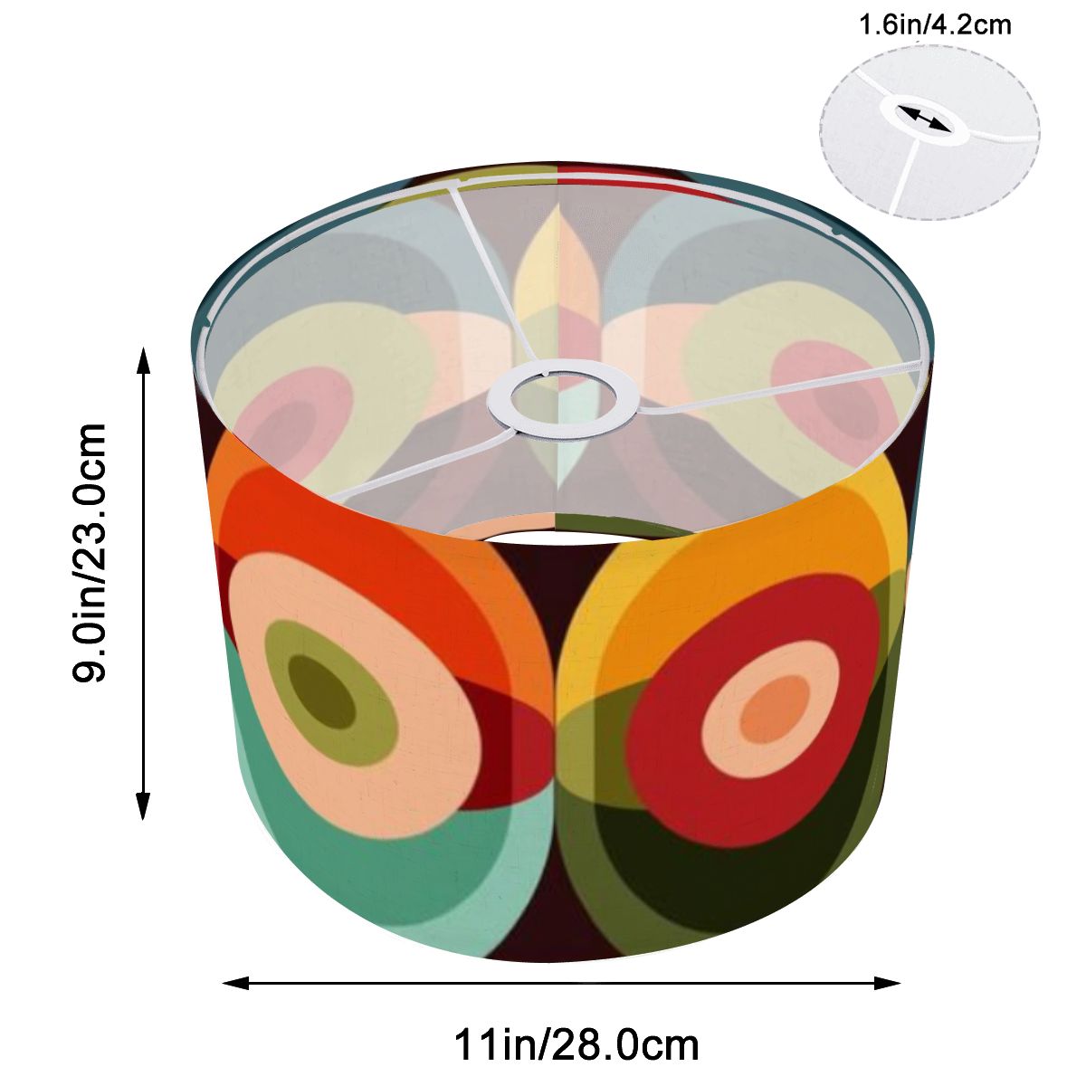 Retro Groovy Space Orb, Funky Fun Lamp SHADE ONLY - For Arc Floor Lamps Only - Mid Century Modern Gal