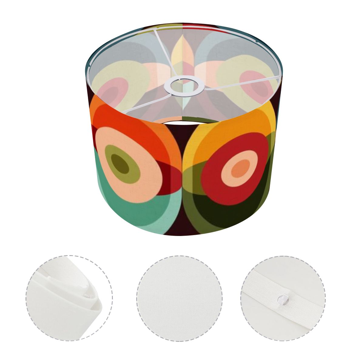 Retro Groovy Space Orb, Funky Fun Lamp SHADE ONLY - For Arc Floor Lamps Only - Mid Century Modern Gal