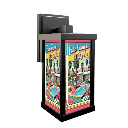 Palm Springs California Flaming Kitschy Mod Fun Patio Wall Light - Mid Century Modern Gal