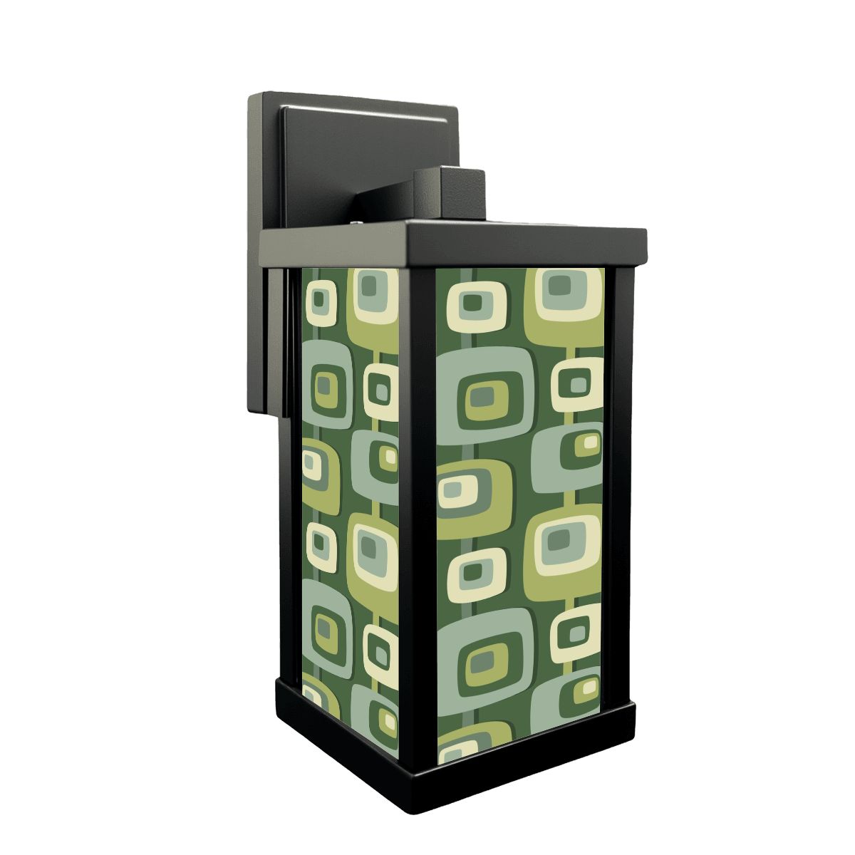 Mid Century Modern Green Geometric Designed Mid Mod Patio Wall Light - Mid Century Modern Gal