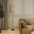 Mid Century Modern Groovy Mod, Orange Blue Teal Space Orbs Slim Tall Floor Lamp - Mid Century Modern Gal