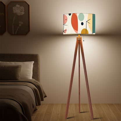 Mid Century Modern Abstract Mod Lamp Shade ONLY - For Tripod Floor Lamps Only - Mid Century Modern Gal