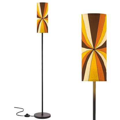 Retro 70s Groovy Brown, Yellow, Orange Mid Century Modern Floor Lamp - Mid Century Modern Gal