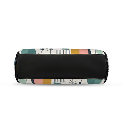 Modern Danish Scandinavian Designed Abstract Mid Century Modern Kisslock Crossbody Purse - Mid Century Modern Gal