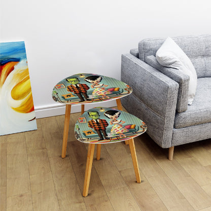 Frankenstein And Bride Retro Mod Vibes Mid Century Modern Nesting Tables - Mid Century Modern Gal