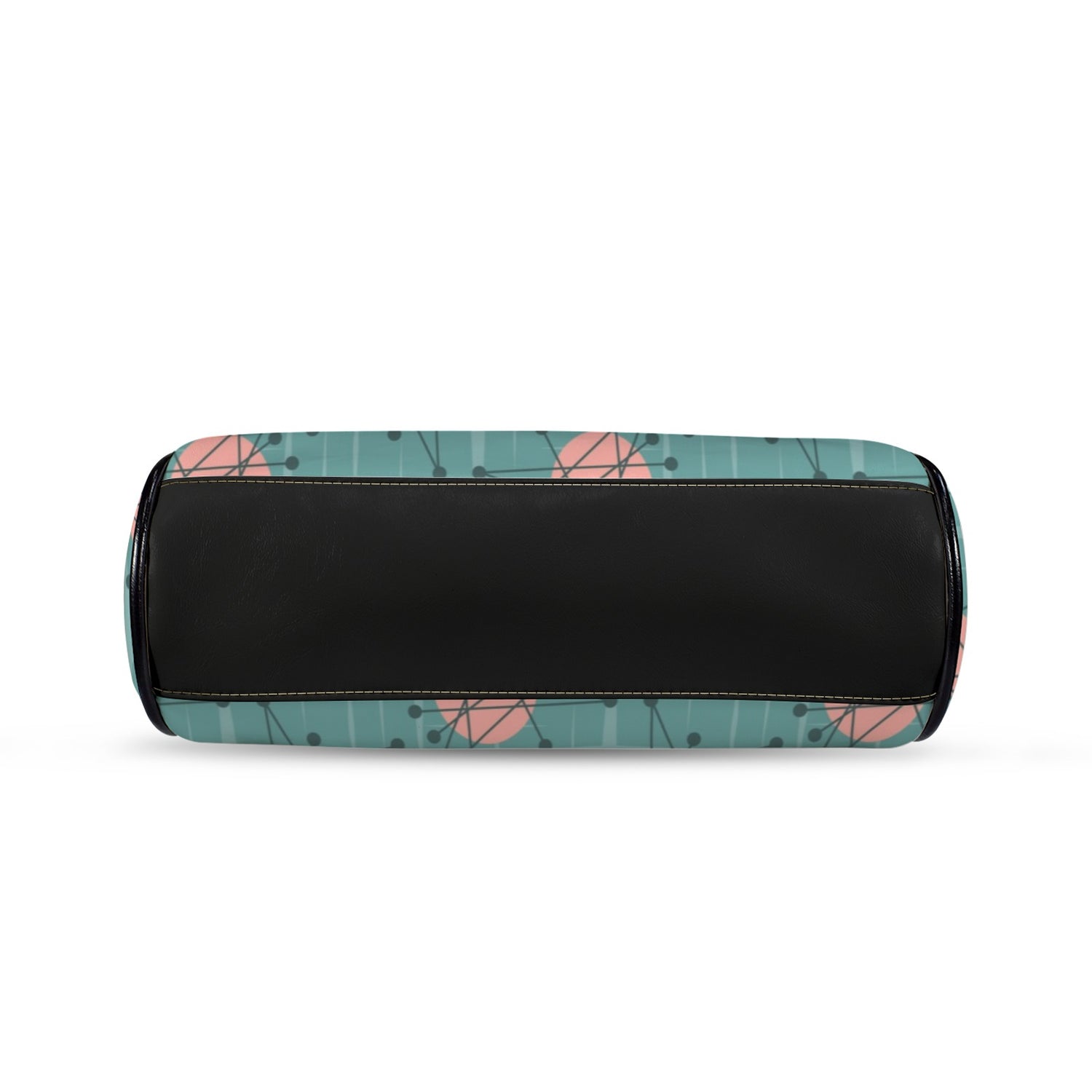 Mid Century Modern Atomic Starburst Teal Pink Kisslock Crossbody Purse - Mid Century Modern Gal