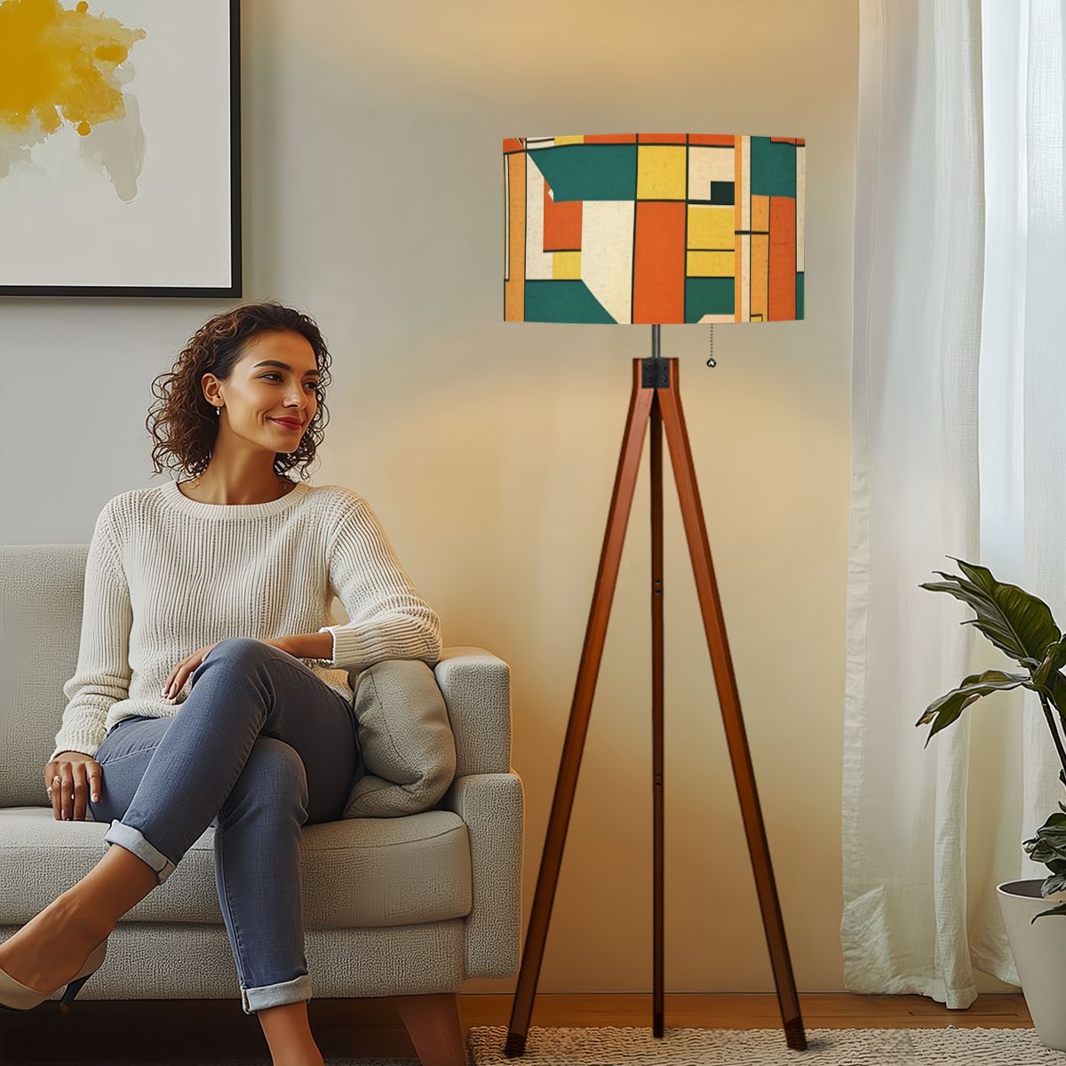 Bauhaus High Moderism International Style Mid Century Modern Tripod Floor Lamp - Mid Century Modern Gal