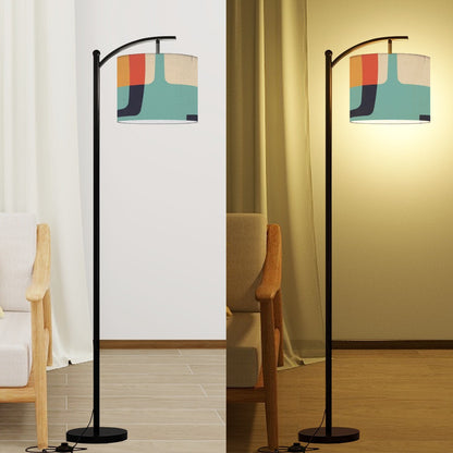 Mid Century Modern Floor Lamp, Geometric Mod Designed Modern Lighting