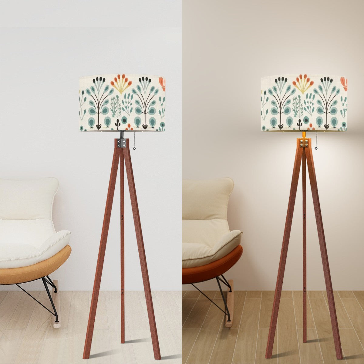 Mid Century Modern Scandinavian Designed Retro Tripod Floor Lamp - Mid Century Modern Gal