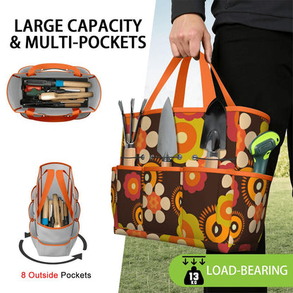 Retro Flower Power 70s Garden Tool Bag