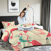 Palm Springs California Kitschy Flaming King Size Funky Fun Comforter Set - Mid Century Modern Gal