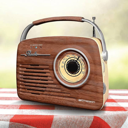 Wholesale Emerson Portable Retro Radio with Rechargeable Battery