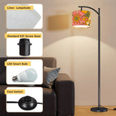 Flower Power Groovy Retro Mod Floral 70s Designed Arc Floor Lamp - Mid Century Modern Gal