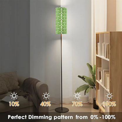 Art Deco Colorful Abstract Floor Lamp |  Green Grass And White Mid Century Modern Lighting - Mid Century Modern Gal
