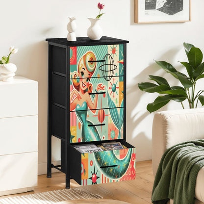 Mid Century Modern 50s Mermaid Designed MCM 4-Drawer Dresser - Mid Century Modern Gal