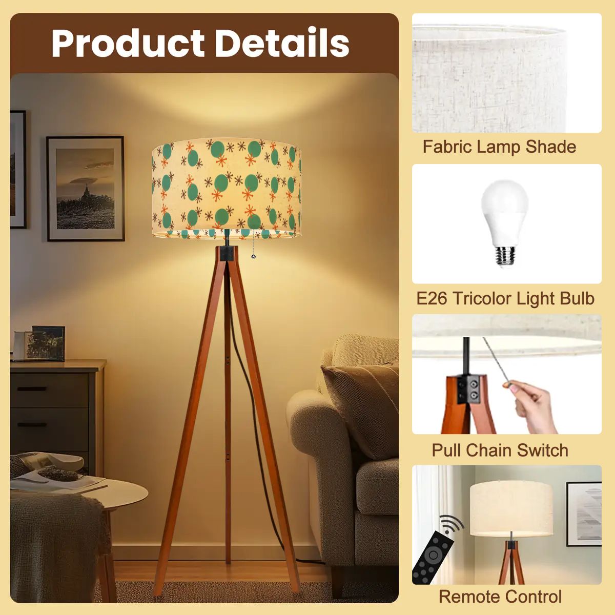 Mid Century Modern Retro Jacks, Kitschy Mod Tripod Floor Lamp - Mid Century Modern Gal