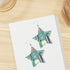 Atomic Mod Martini Cocktail  Retro Vegan Leather Star Earrings - Mid Century Modern Gal
