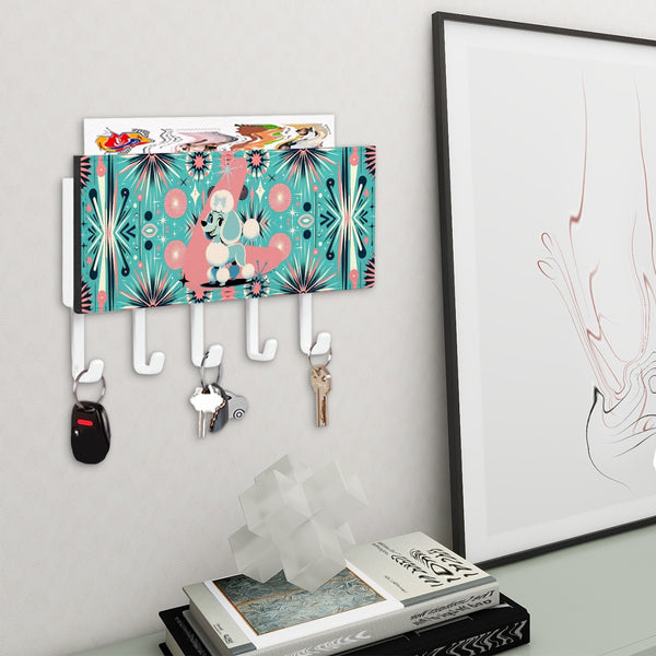 Atomic 50s Poodle Mid Century Modern Key Holder Wall Mount