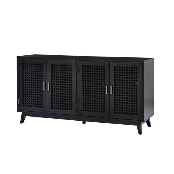 Alexis Sideboard - Black or Walnut - 58 x 15.8 x 29.5 in