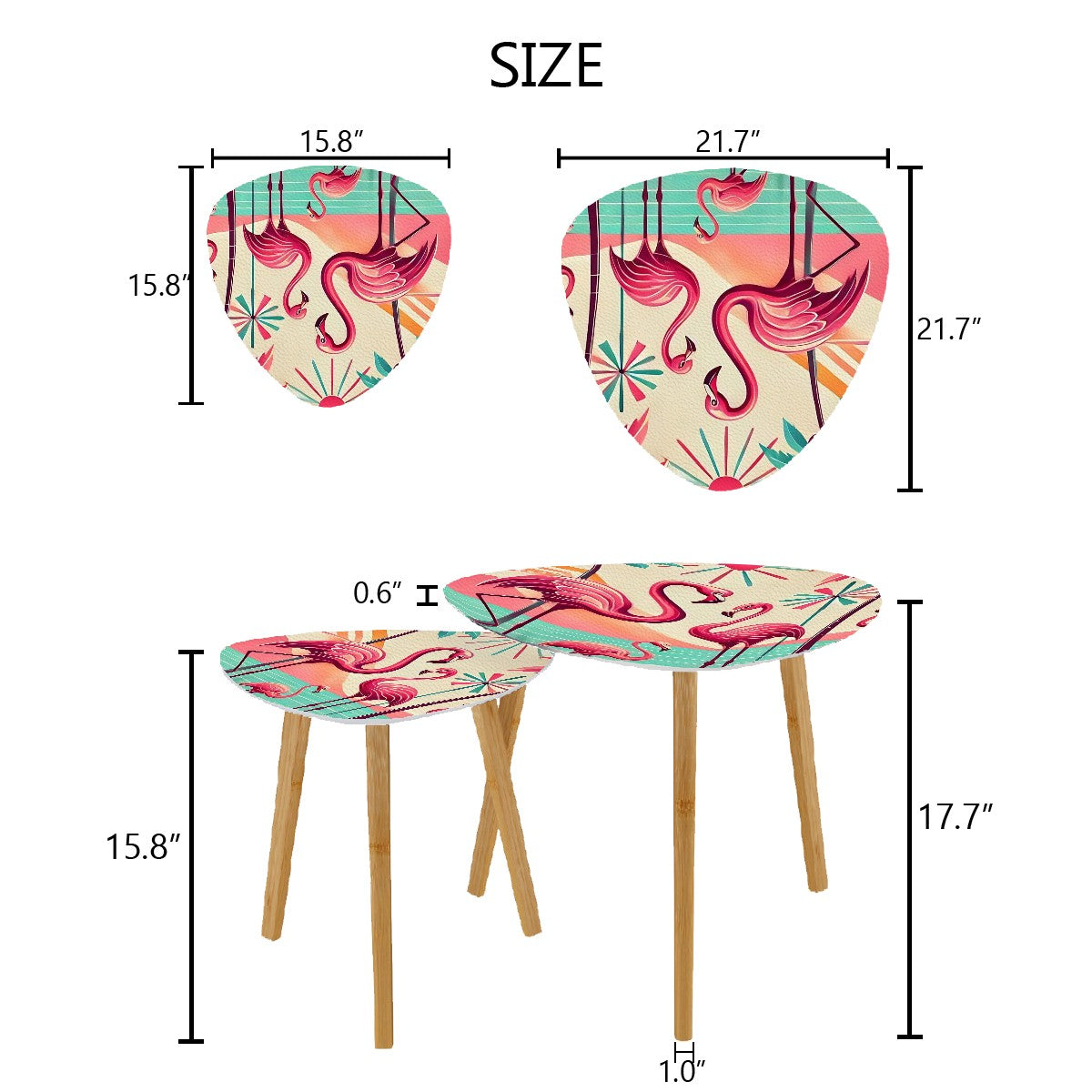 Mid Century Modern Palm Springs Flamingo Nesting Tables - Mid Century Modern Gal