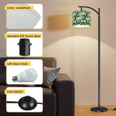 Mid Century Modern Olive Green Groovy Orbs Retro Arc Floor Lamp - Mid Century Modern Gal